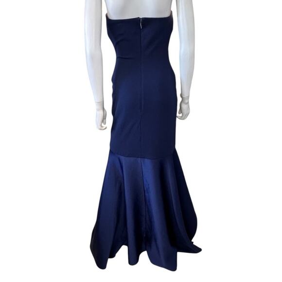 STUNNING RTR Solace London Navy Kerama Strapless Hi-Low Cocktail Dress Size 6 - Picture 4 of 7